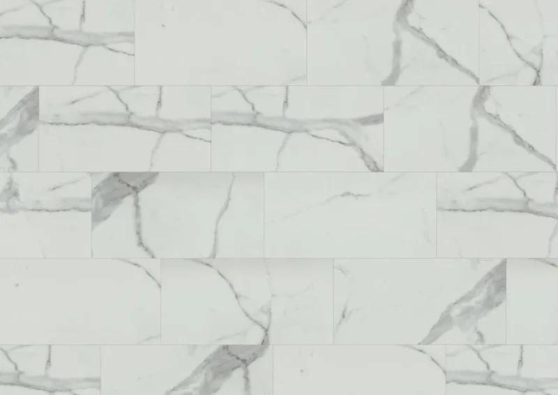 Carrara White Marble Matt LVT Dryback View image 1 in full size