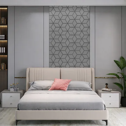 Wall Panel 08F - Grey - Blocks - 240cm - (1 pack / 4pcs)