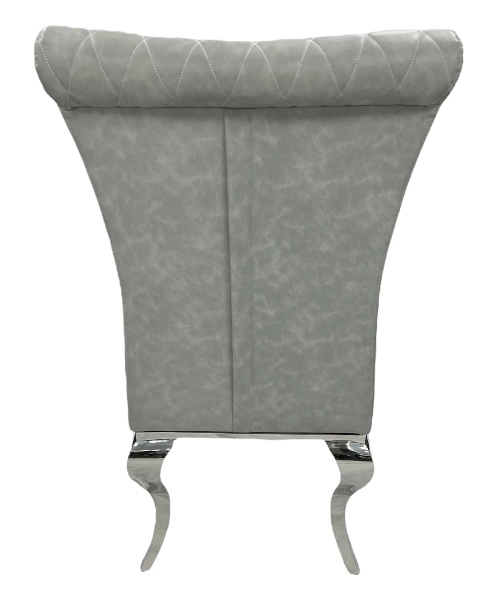 London PU Light Grey Chair (Chrome Legs)