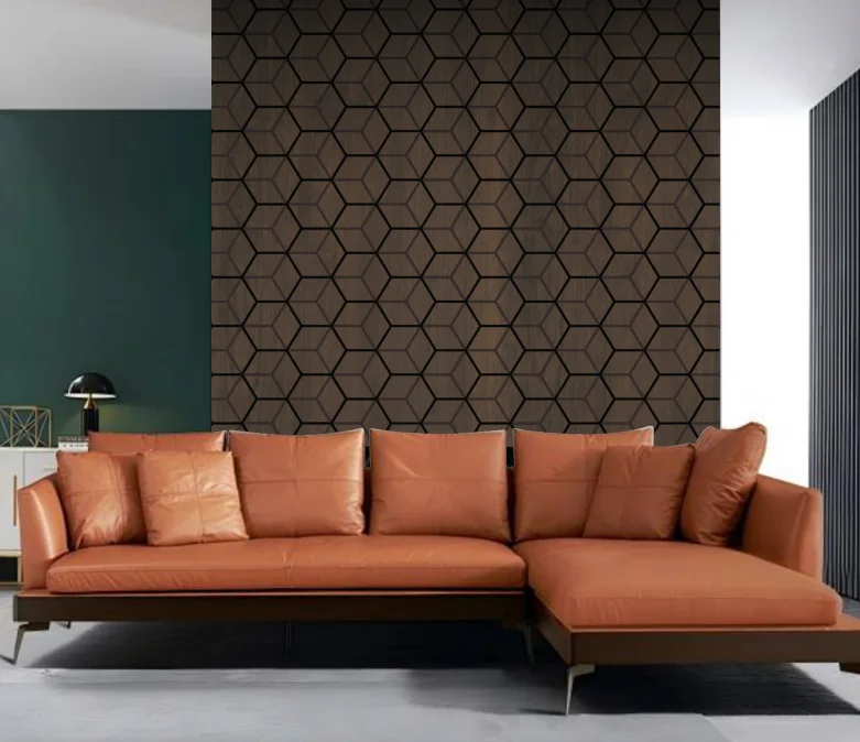 Wall Panel 08T - Walnut - Blocks - 240cm - (1 pack / 4pcs)