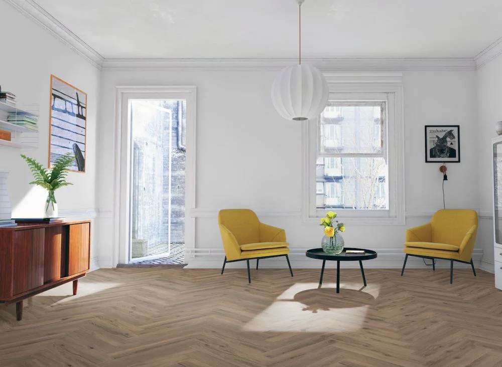 Lignum Core Mocha Oak Herringbone LVT Dryback