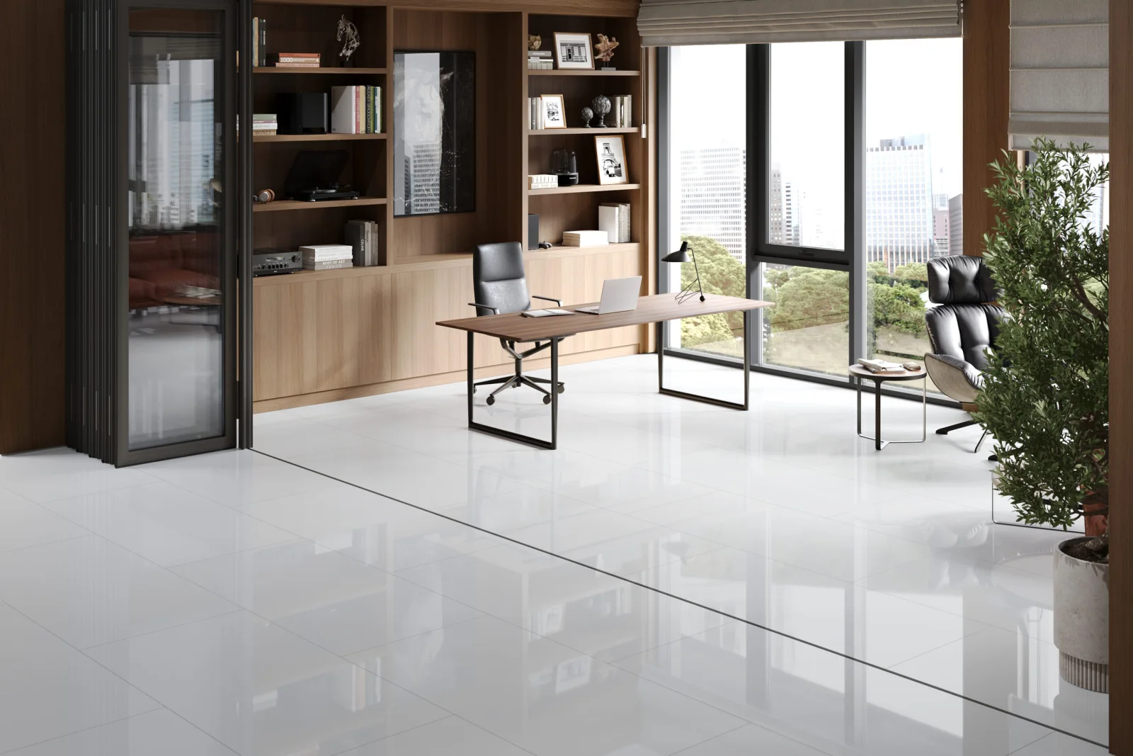 Falquon Stone White Tile High Gloss