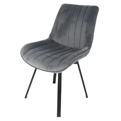 Roco 360º Dark Grey Chair (Black Legs)