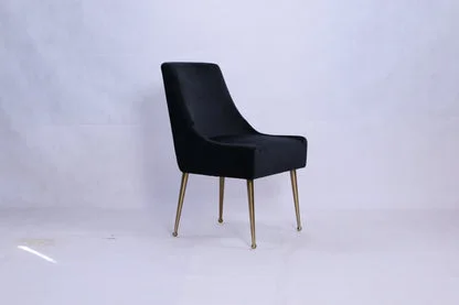G-Milan Black Chair (Gold Legs)