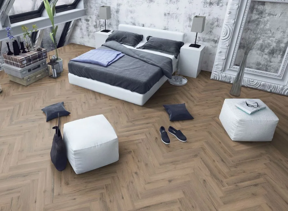 Lignum Core Mocha Oak Herringbone LVT Dryback