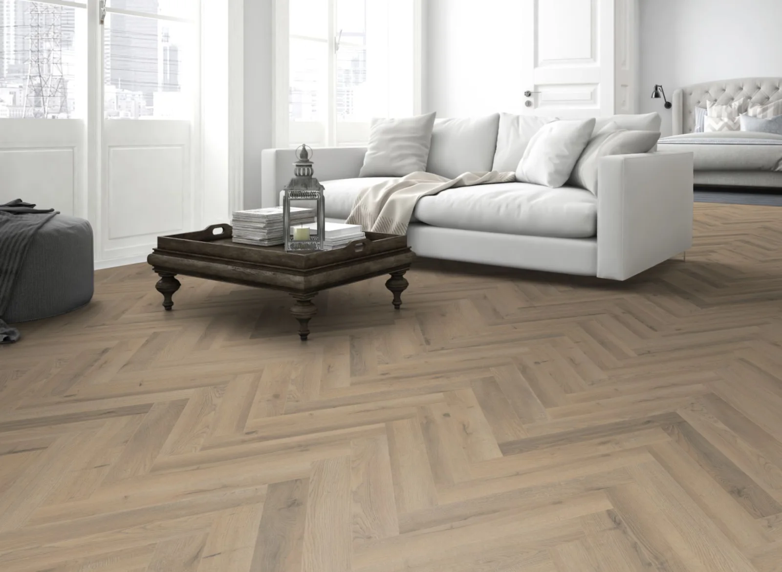 Lignum Fusion Premium Greige Oak Herringbone