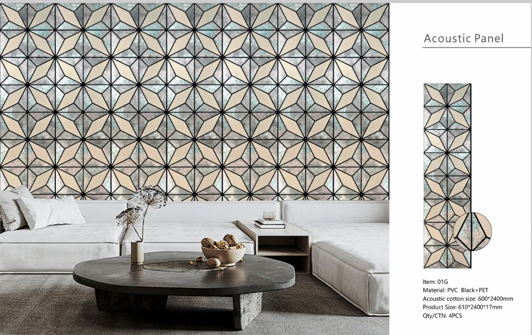 Wall Panel 010A - Antique Metallic Grey - Acoustic - 240cm - (1 pack / 4pcs)