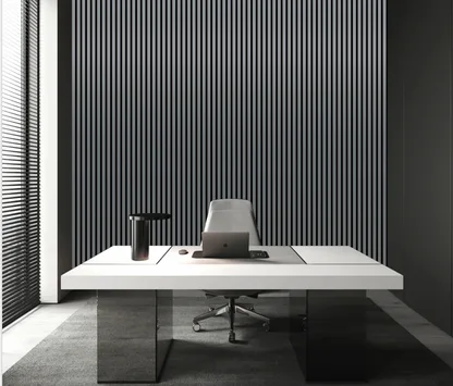 Wall Panel 01WJ - Metallic Dark Grey - Acoustic - 240cm - (1 pack / 4pcs)