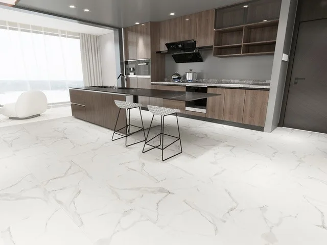 Carrara White Marble Matt LVT Dryback View image 2 in full size