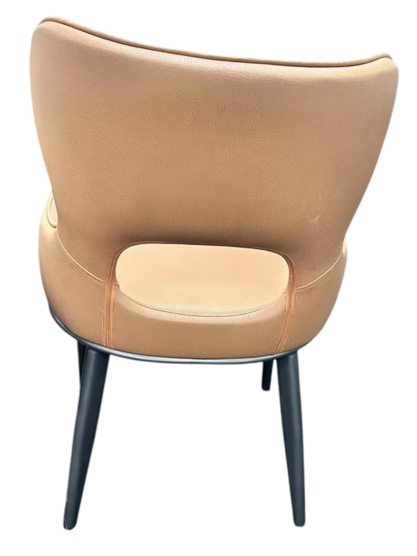 Marbella PU Camel Chair (Black Legs)
