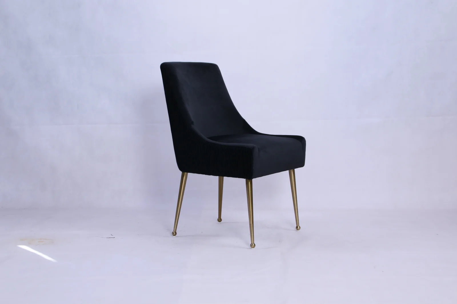G-Milan Black Chair (Gold Legs)