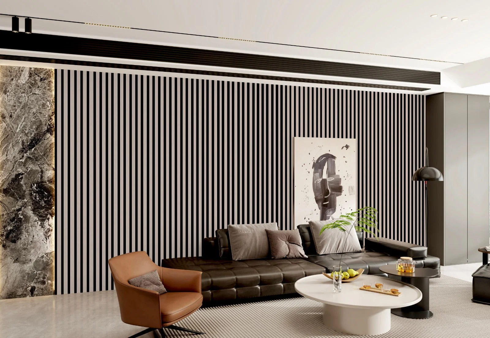 Wall Panel 61B - Light Grey - PVC - 240cm - (1 pack / 8pcs)