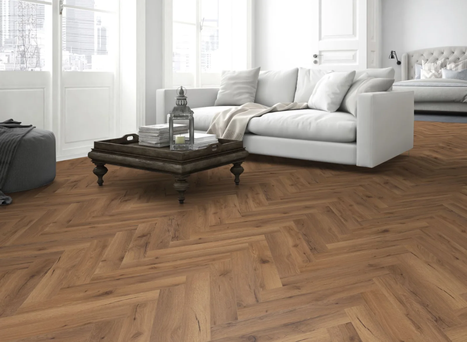 Lignum Fusion Premium Robust Fumed Oak Herringbone