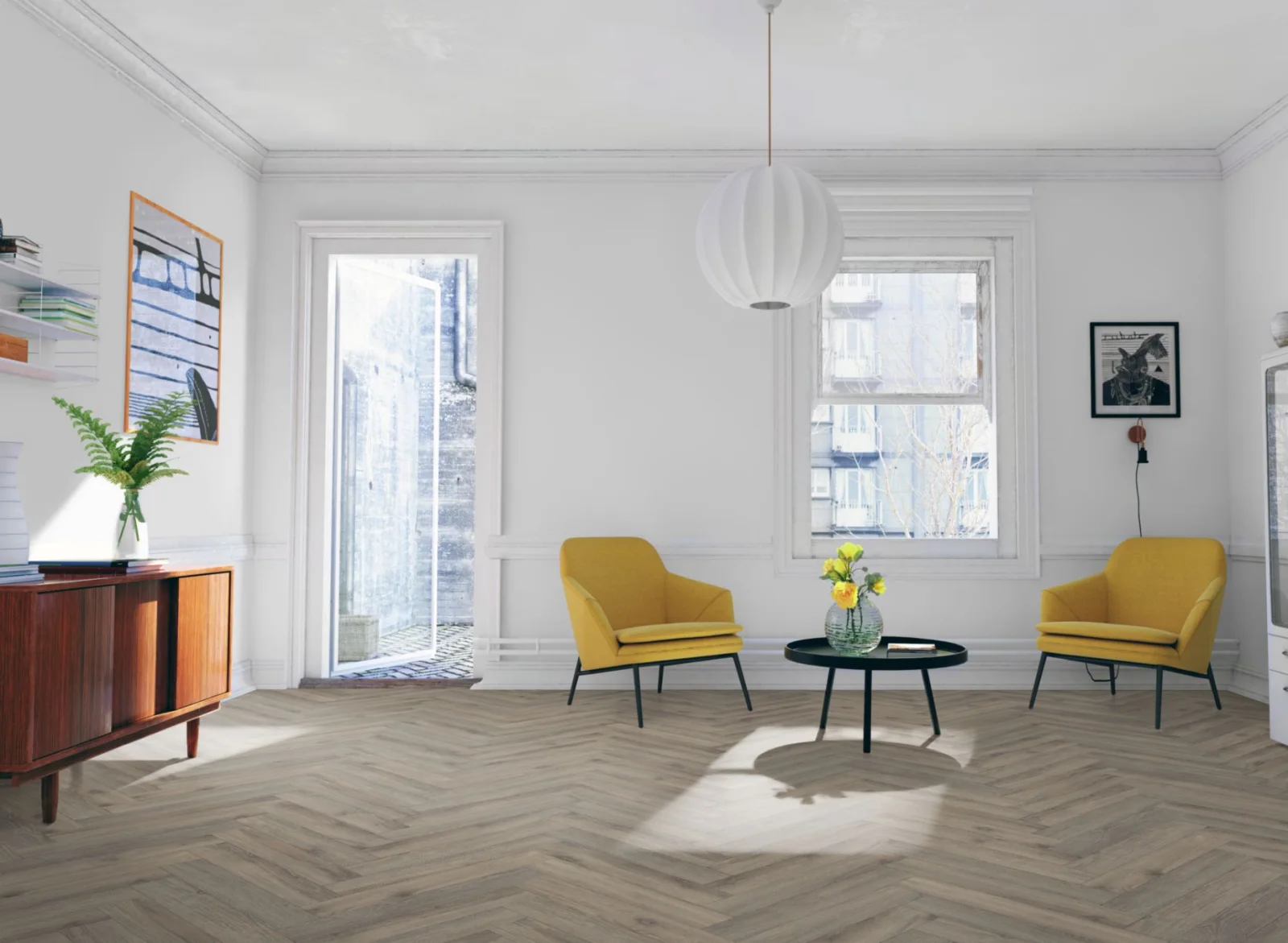 Lignum Fusion Premium Volcanic Oak Herringbone