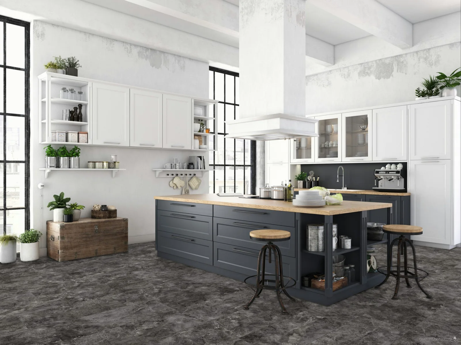 Falquon Stone Martico Nero Tile High Gloss - Laminate