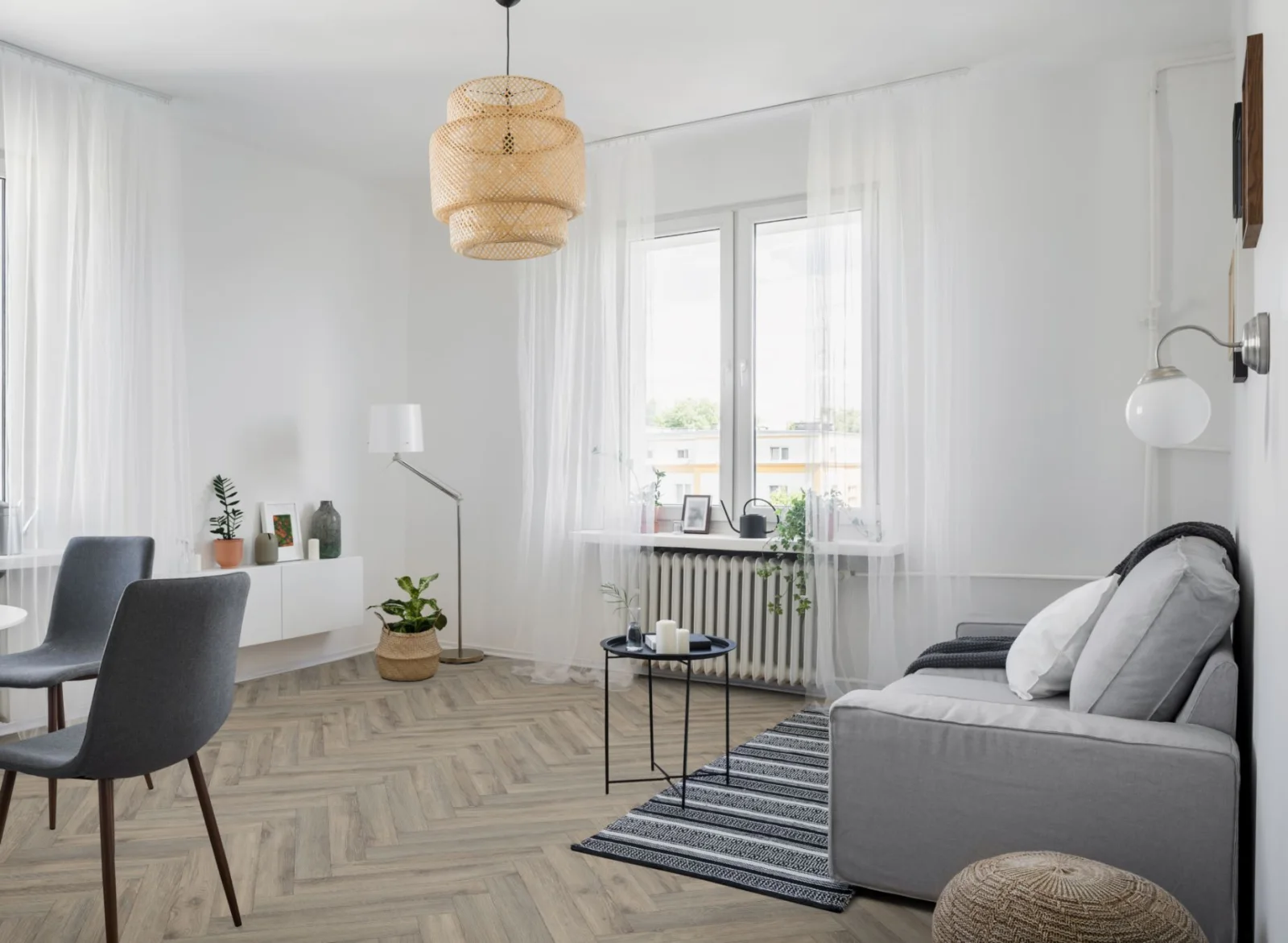 Lignum Fusion Premium Volcanic Oak Herringbone