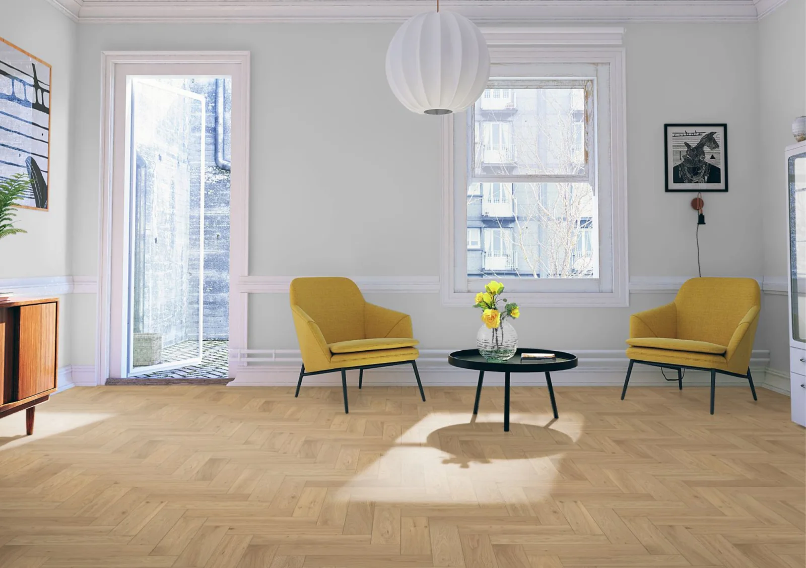 Lignum Strata Fifteen Whisper Oak Herringbone 90