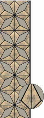 Wall Panel 010B - Antique Metallic Gold - Acoustic - 240cm - (1 pack / 4pcs)