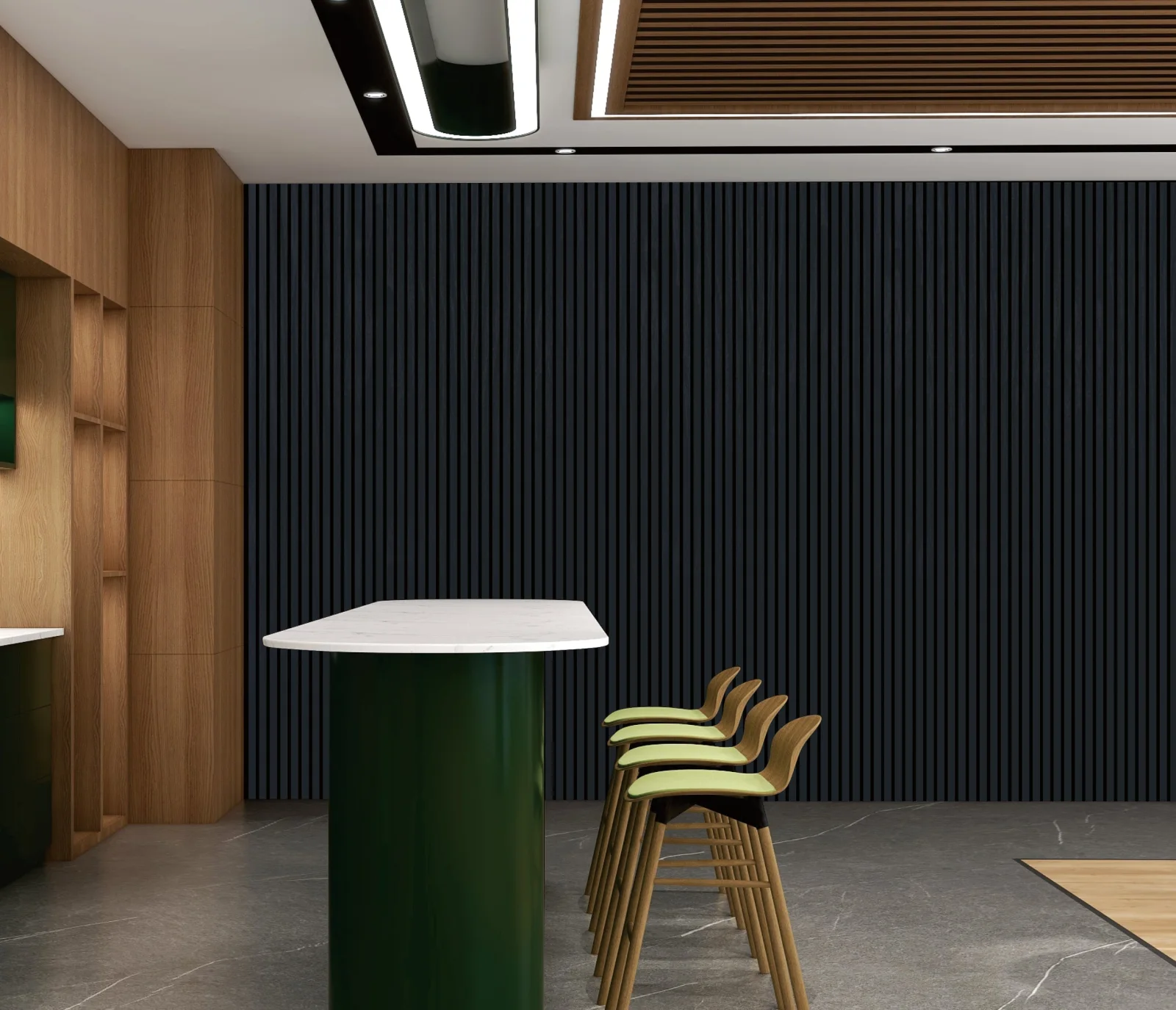 Wall Panel 01E - Black - Acoustic - 240cm - (1 pack / 4pcs)