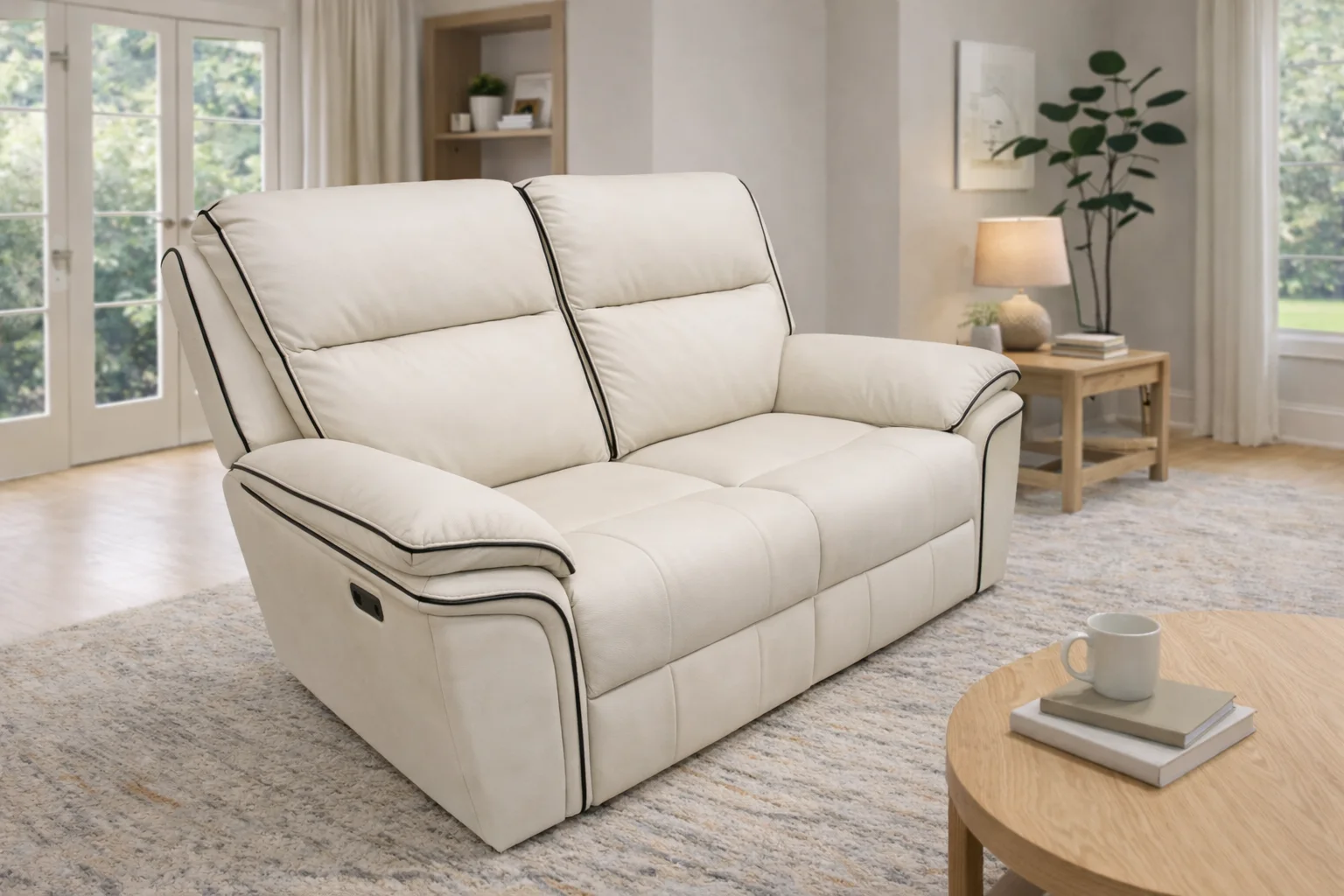 Montana Ivory 2 Seat Recliner Sofa
