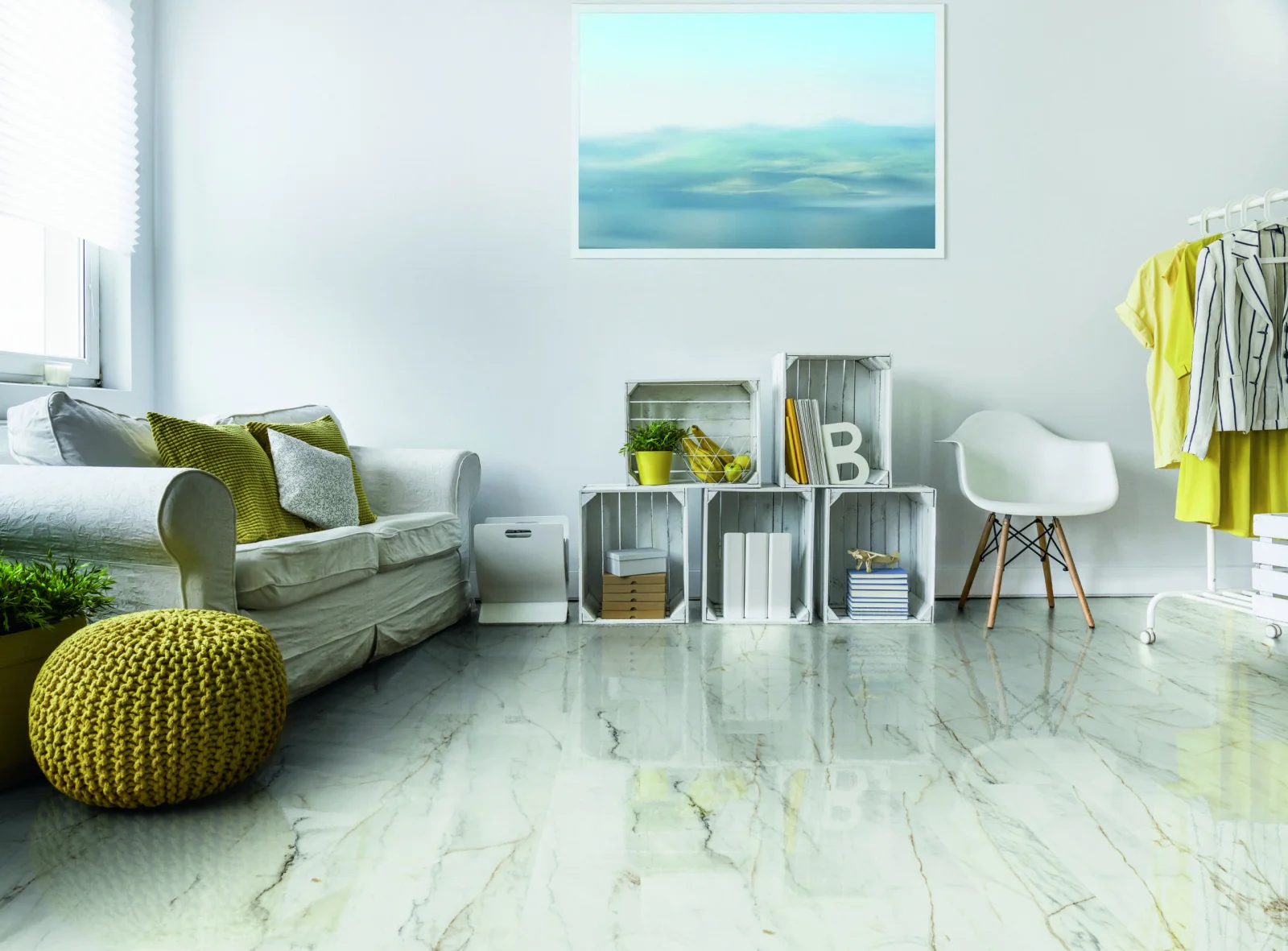 Kaindl Gloss 8mm Calacatta Gold Marble Laminate Flooring