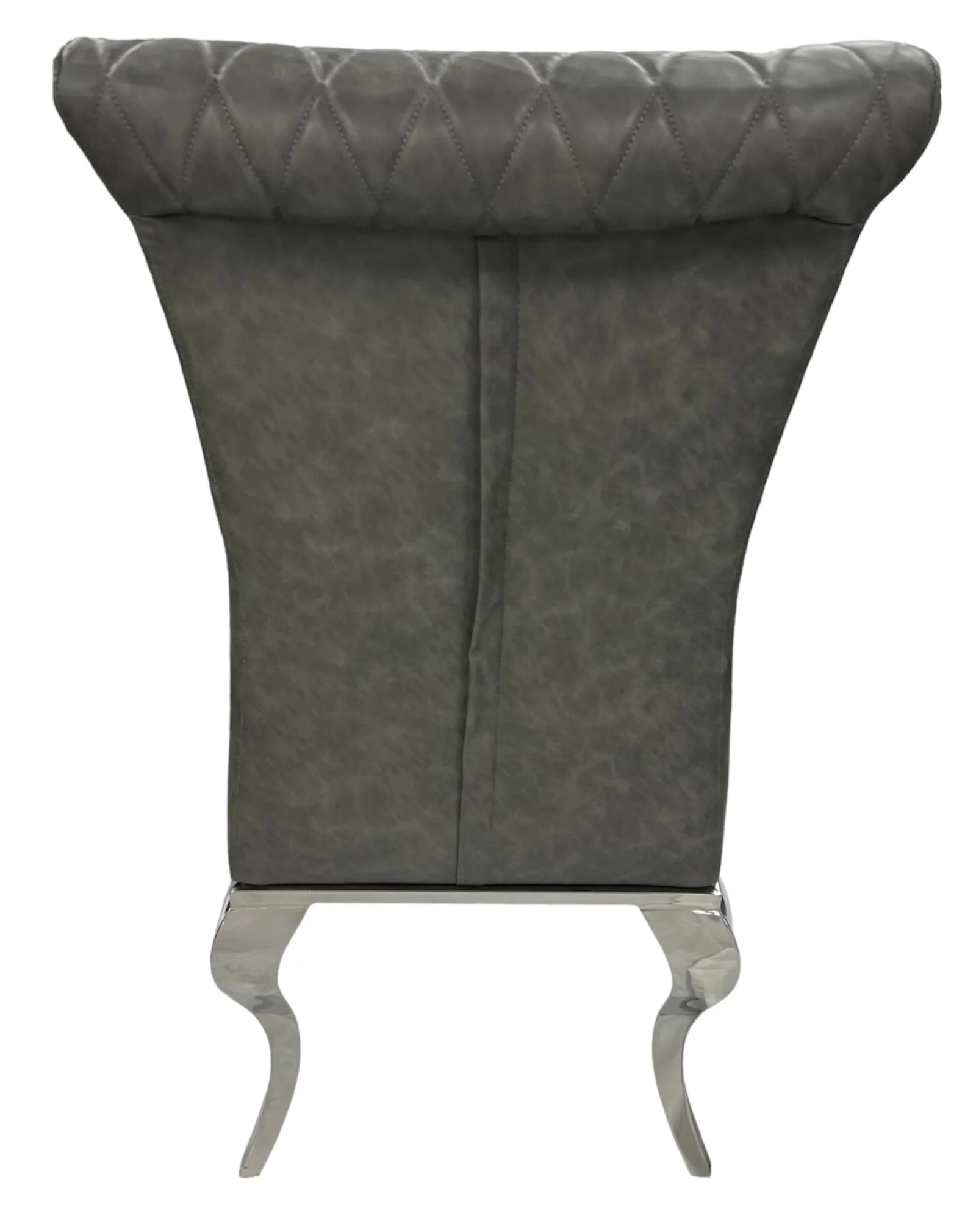 London PU Dark Grey Chair (Chrome Legs)