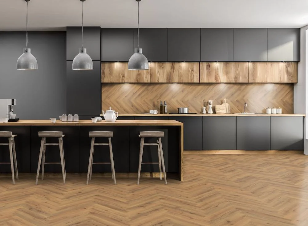 Lignum Core Ranch Oak Herringbone LVT Dryback