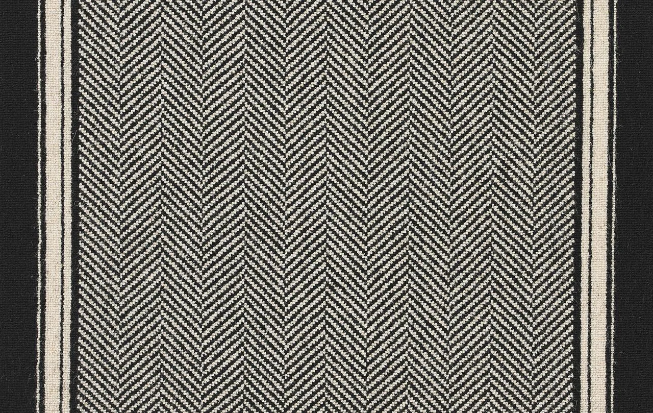 Buttermere Black Herringbone Runner
