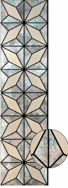 Wall Panel 010A - Antique Metallic Grey - Acoustic - 240cm - (1 pack / 4pcs)