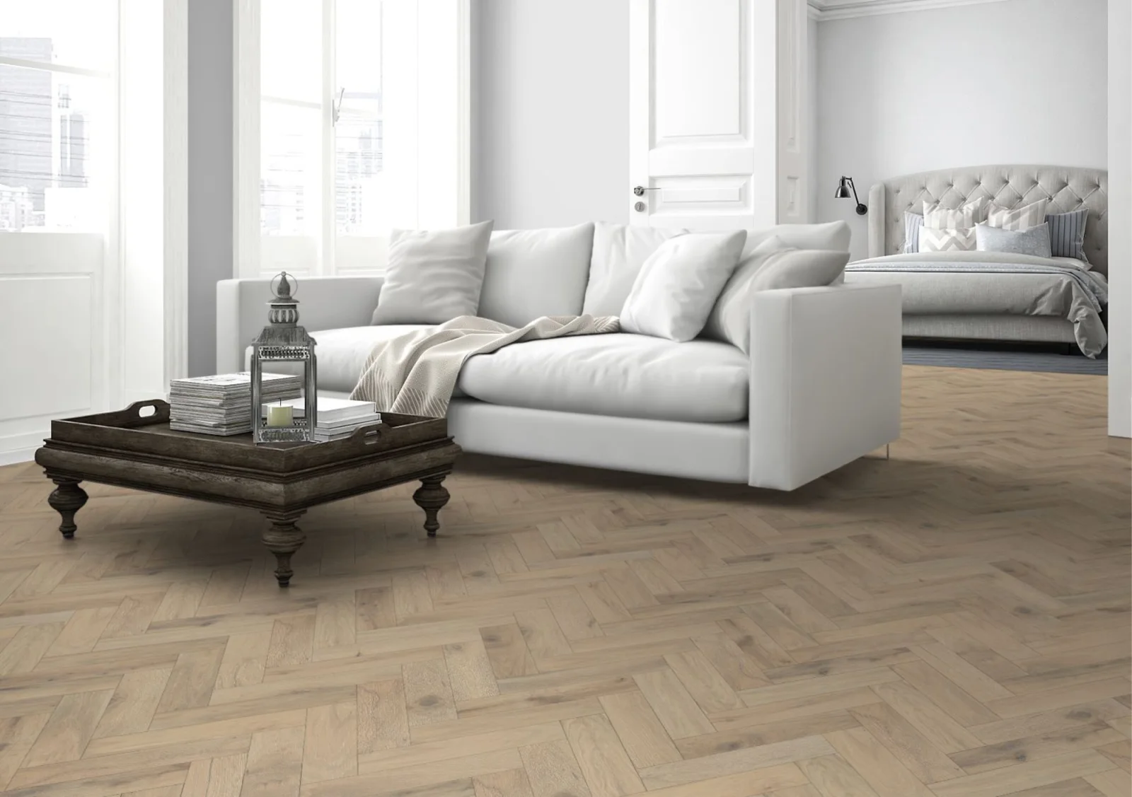 Lignum Strata Fifteen Romantic Oak Herringbone 90