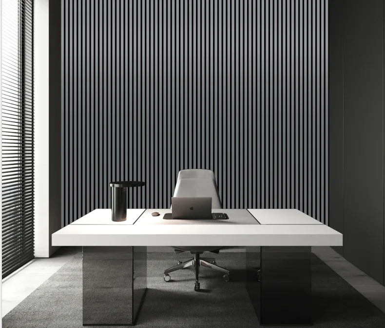 Wall Panel 01WJ - Metallic Dark Grey - Acoustic - 240cm - (1 pack / 4pcs)