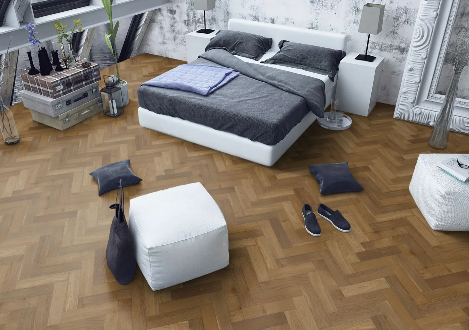 Lignum Strata Fifteen Harvest Oak Herringbone 90