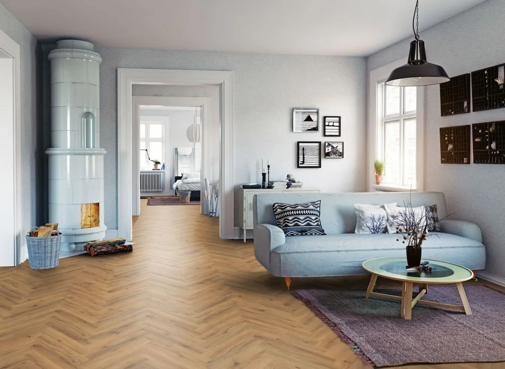 Lignum Core Ranch Oak Herringbone LVT Dryback
