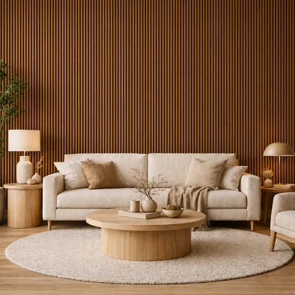 Wall Panel 01P - Teak Oak - Acoustic - 240cm - (1 pack / 4pcs)