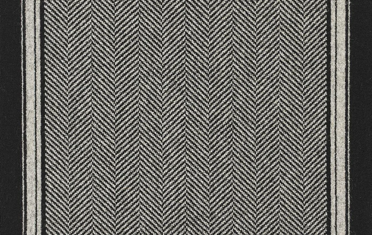 Windermere Black Herringbone Runner
