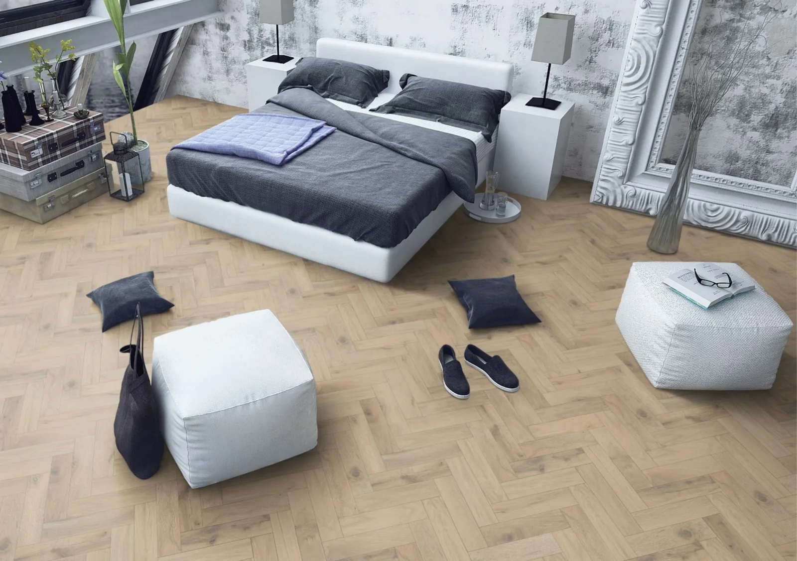 Lignum Strata Fifteen Romantic Oak Herringbone 90