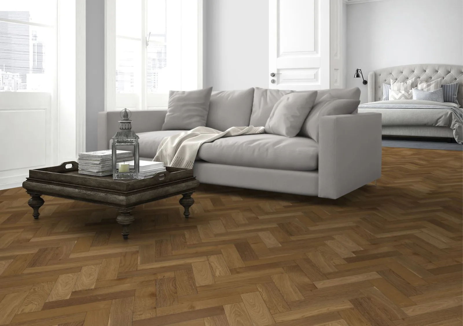 Lignum Strata Fifteen Harvest Oak Herringbone 90 Carpet