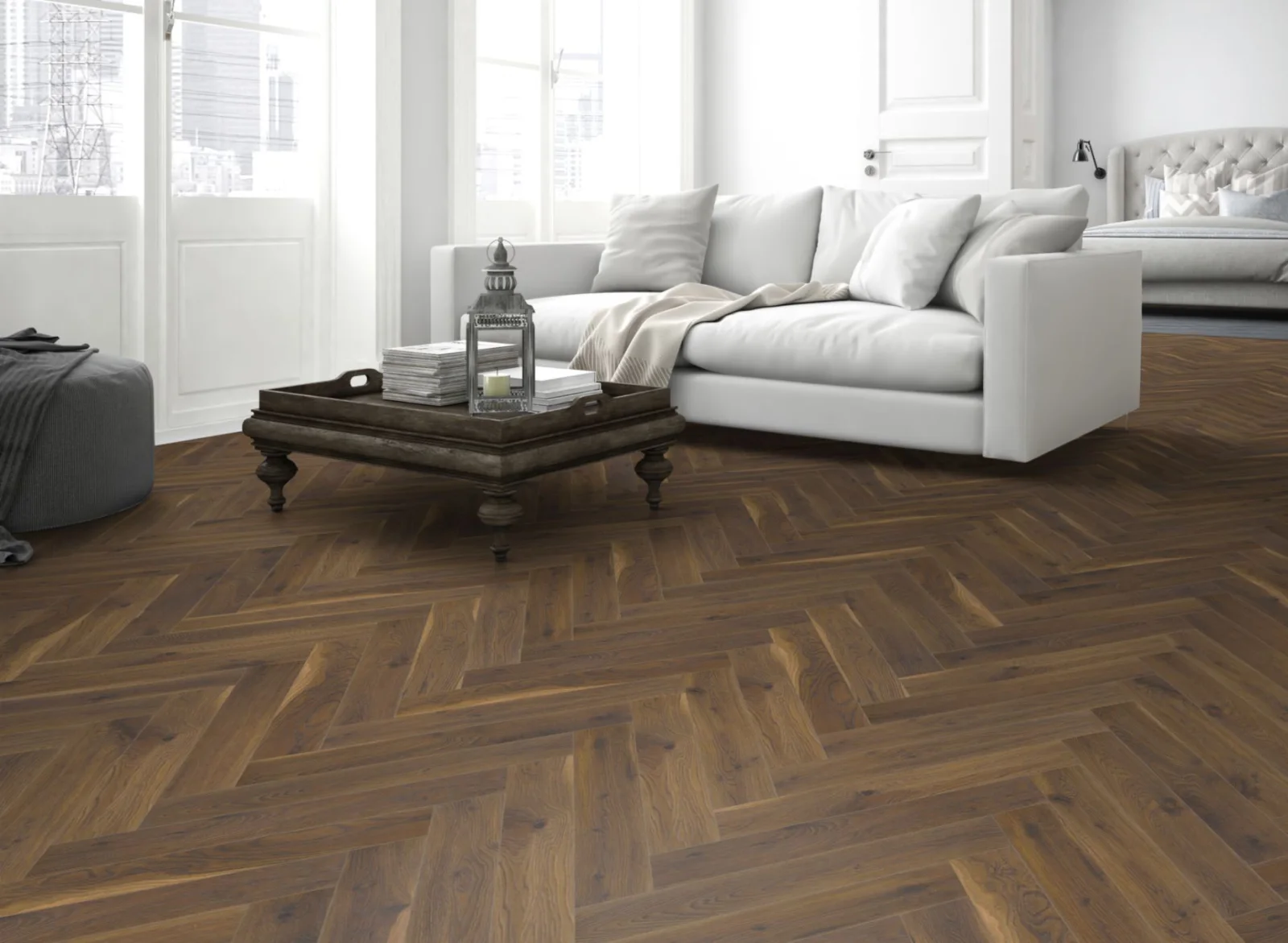 Lignum Fusion Premium Coffee Oak Herringbone