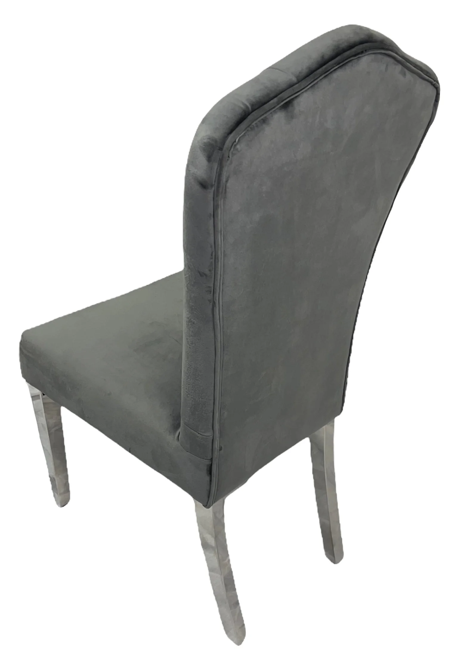 Alice Dark Grey Chair (Chrome Legs)