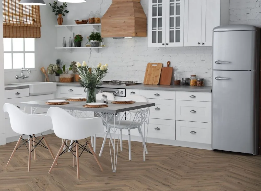 Lignum Core Mocha Oak Herringbone LVT Dryback