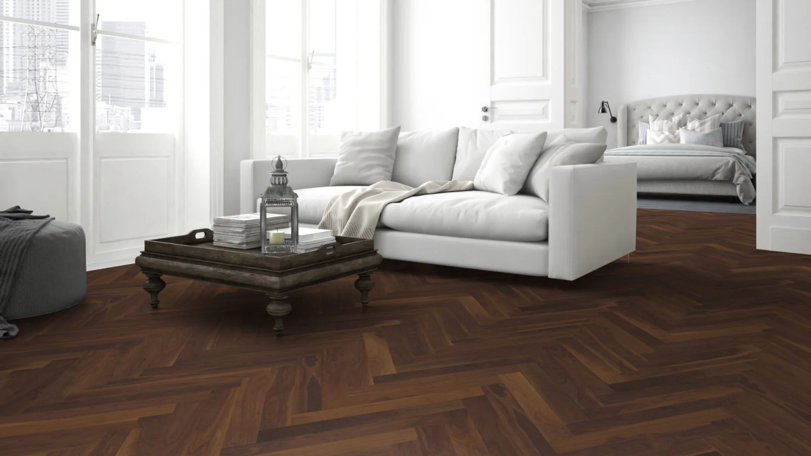 Lignum Strata The Castro Collection Walnut Herringbone 90