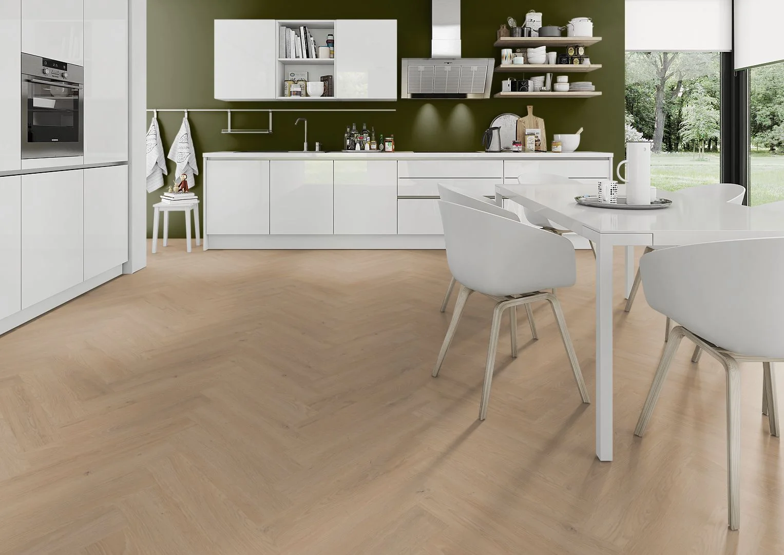 Lignum Core Sahara Oak Herringbone LVT Dryback