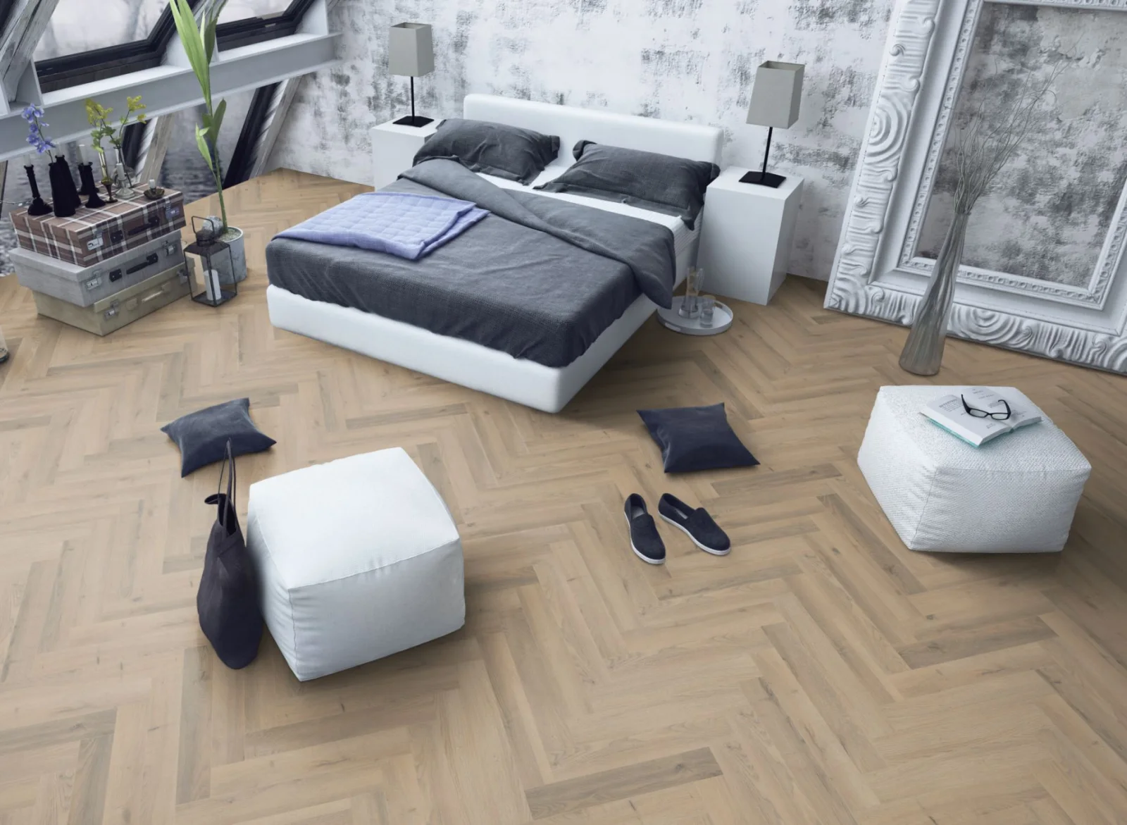 Lignum Fusion Premium Greige Oak Herringbone