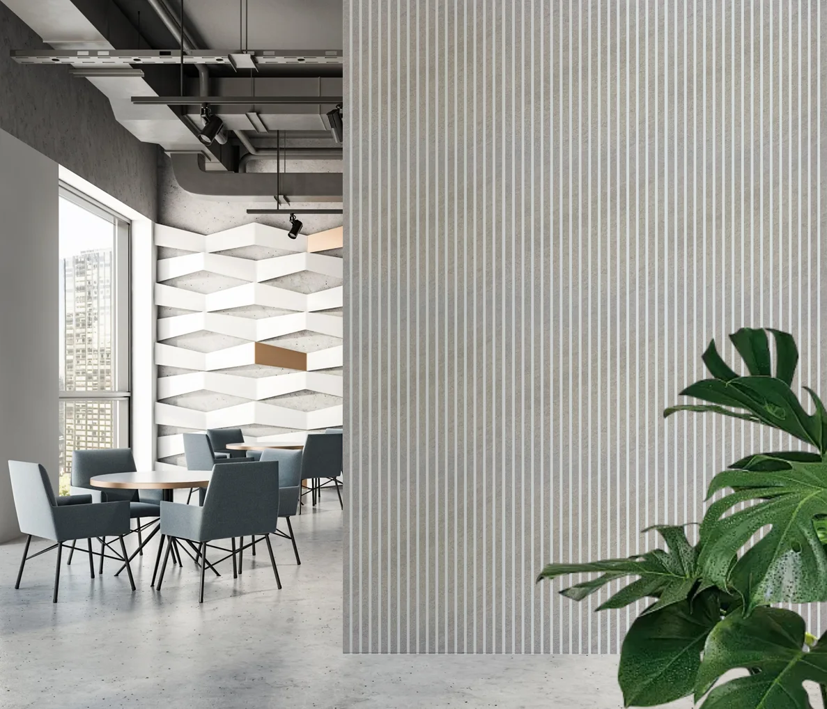 Wall Panel 32R - Concrete - Premium Acoustic - 240cm - (1 pack / 4pcs)