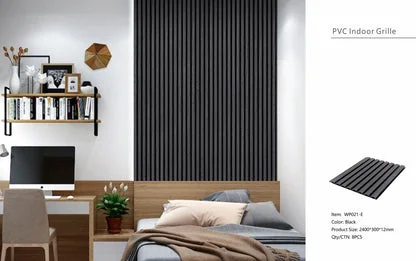 Wall Panel 21E - Black - Seamless - 240cm - (1 pack / 8pcs)