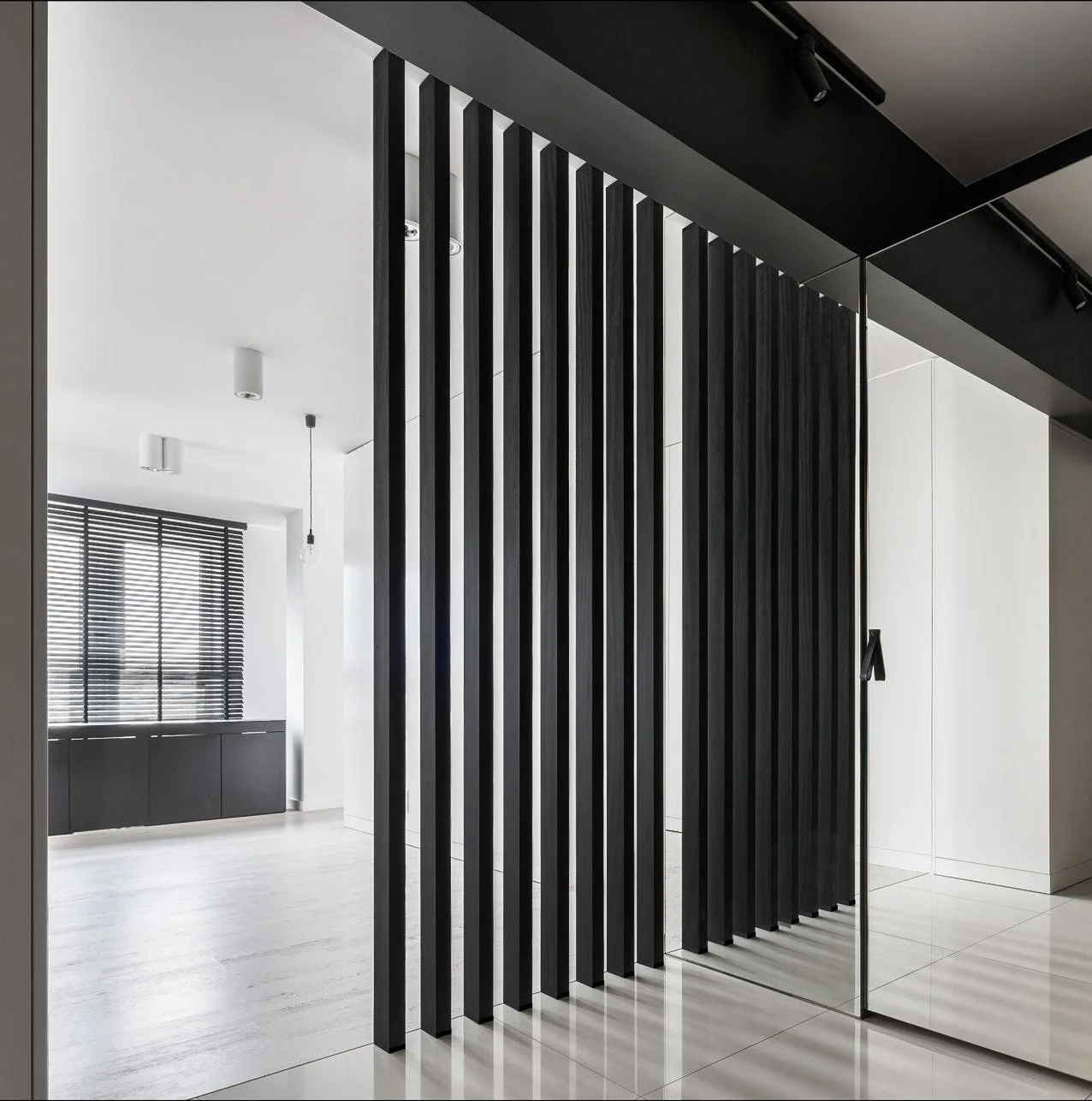 Room Divider 51E - Black - PVC - 280cm - (1 pack / 6pcs)