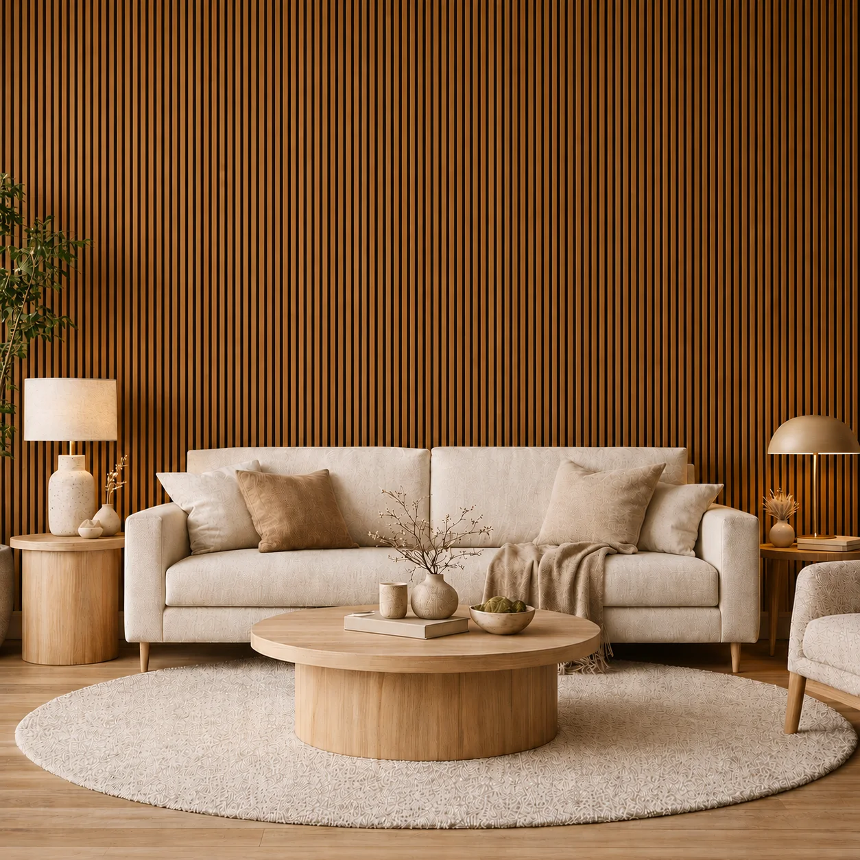 Wall Panel 01P - Teak Oak - Acoustic - 240cm - (1 pack / 4pcs)