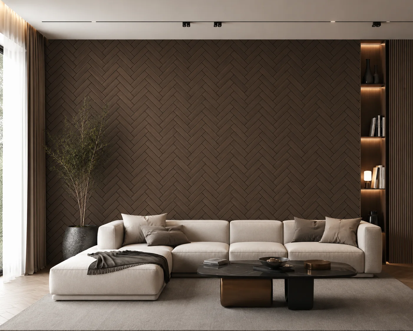 Wall Panel 41WT - Walnut - Acoustic - 240cm - (1 pack / 4pcs)