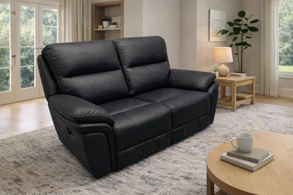 Montana Black 2 Seat Recliner Sofa