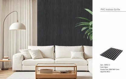 Wall Panel 21E - Black - Seamless - 240cm - (1 pack / 8pcs)